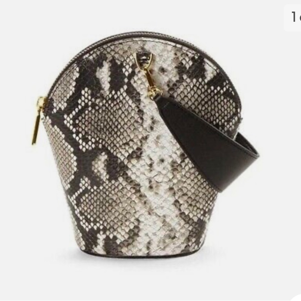 Mock snake skin small clutch purse